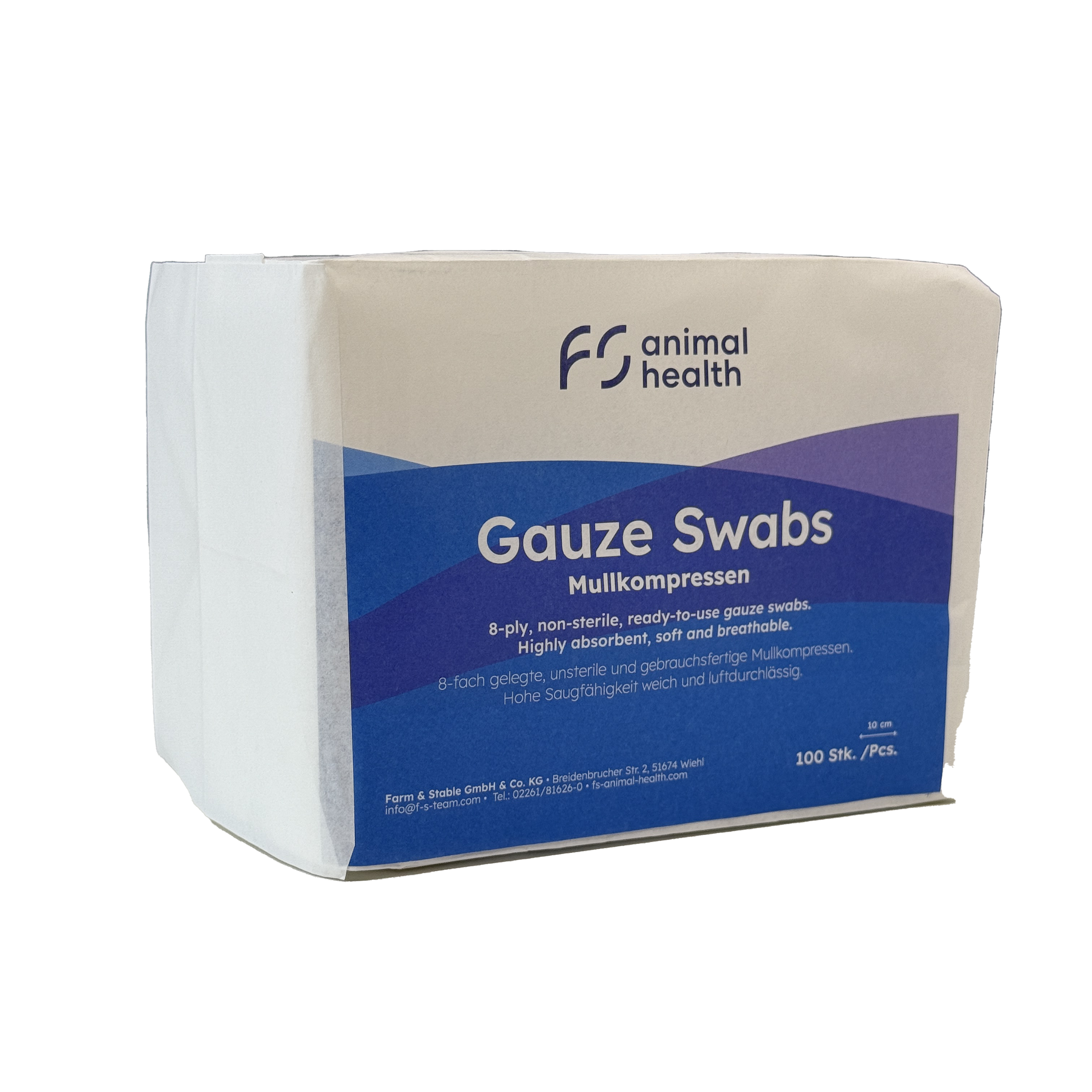 Compresses de gaze, paquet de 100