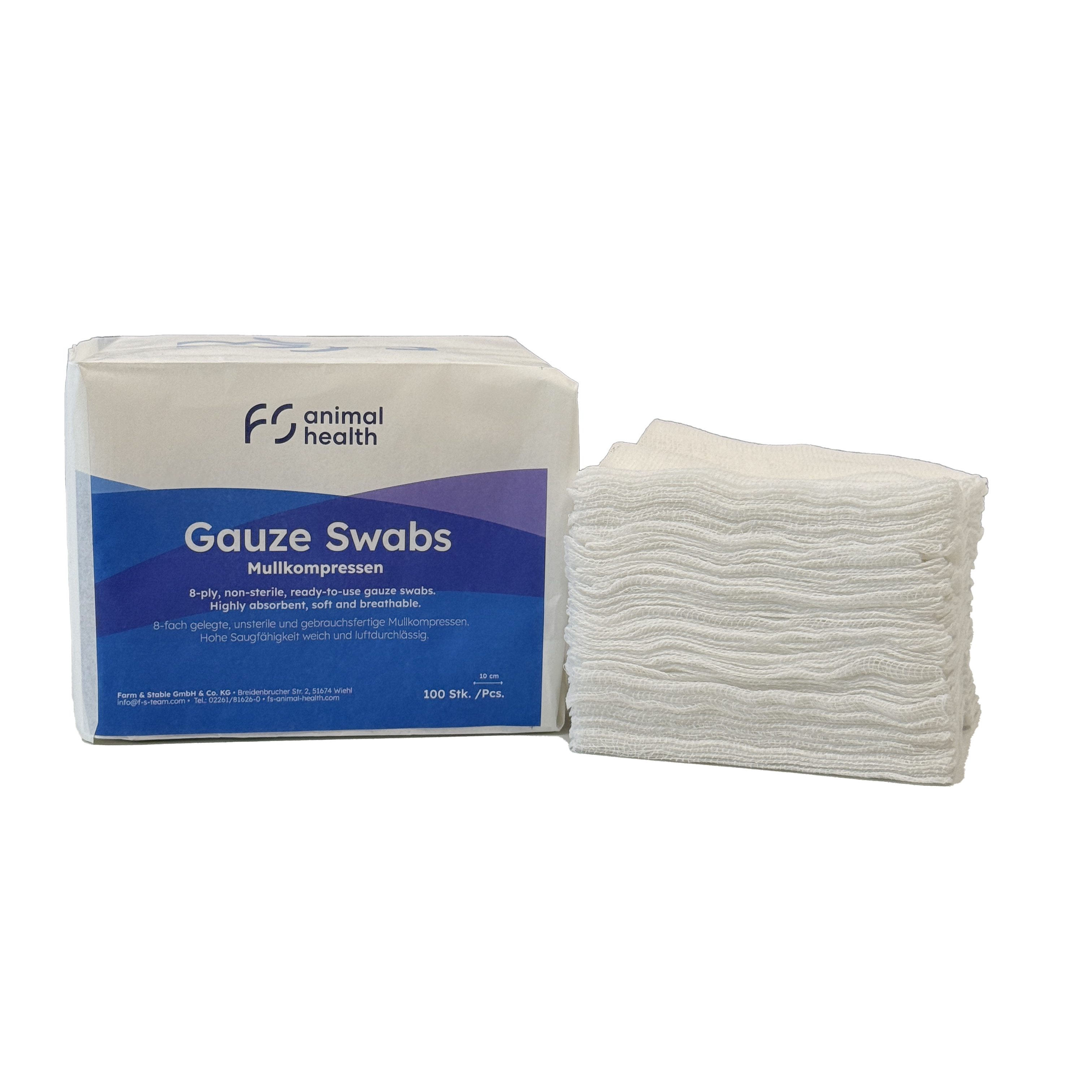 Compresses de gaze, paquet de 100