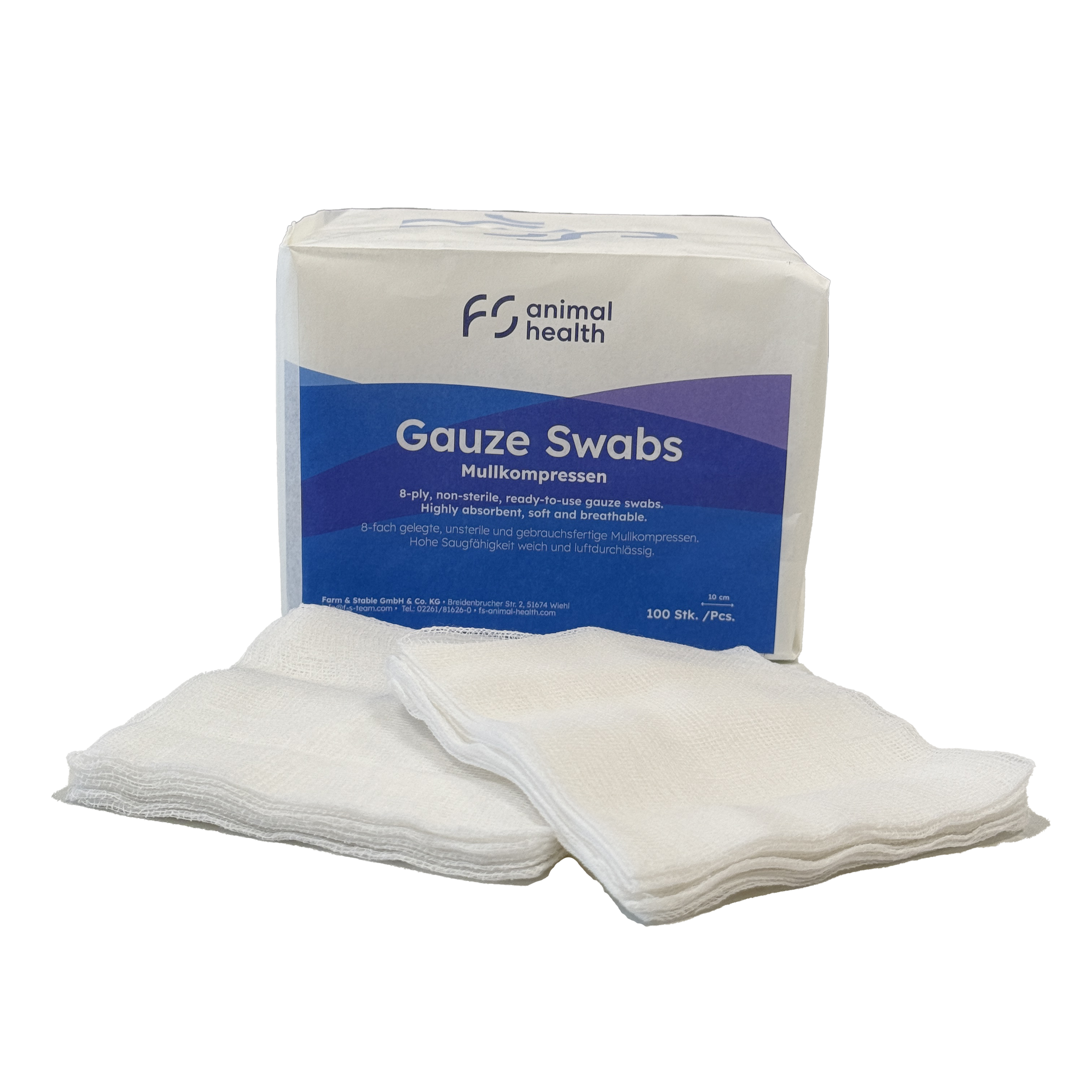 Compresses de gaze, paquet de 100
