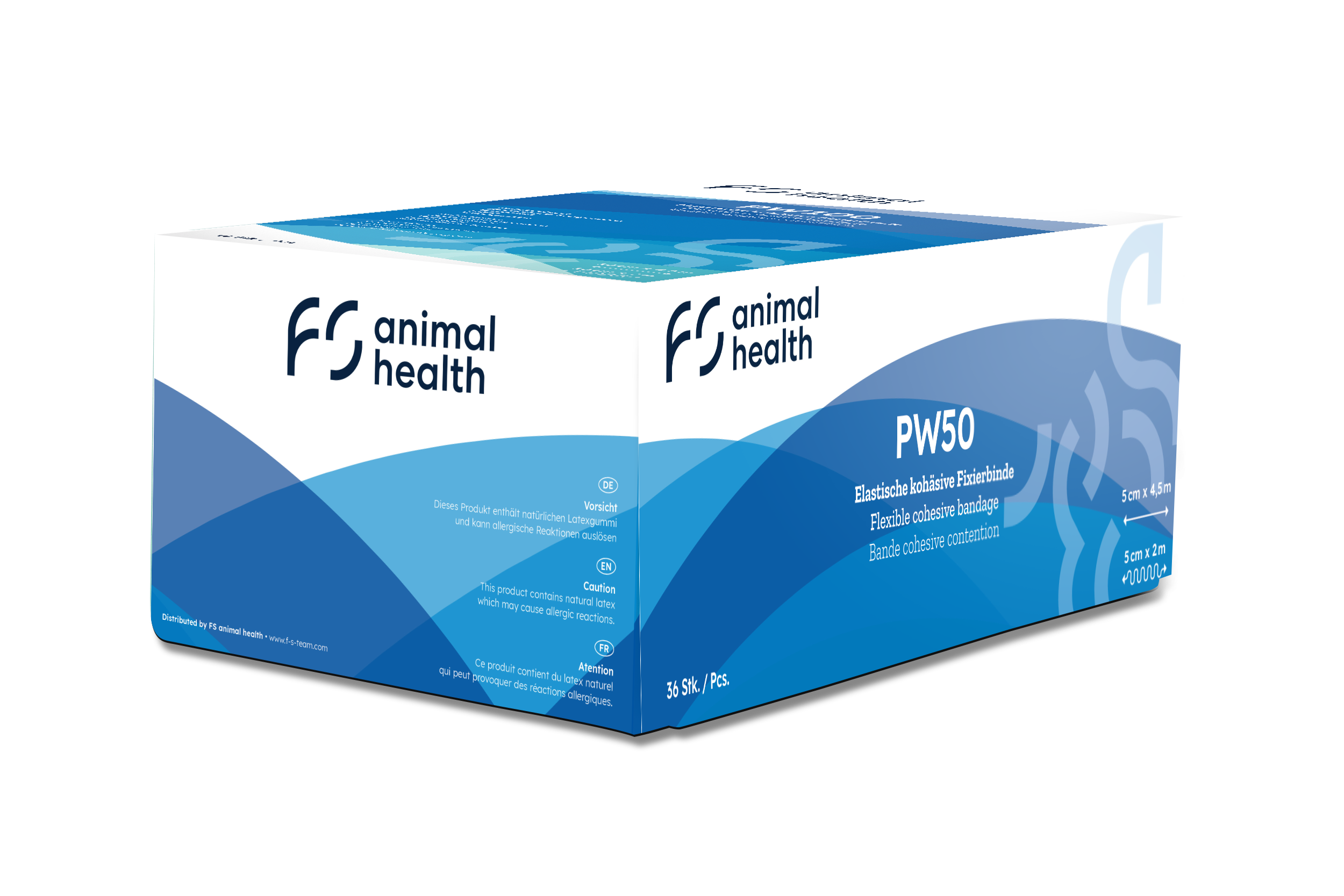 FS PW50 Bandages, pack de 36 Rouleaux de 5cm x 4.5m